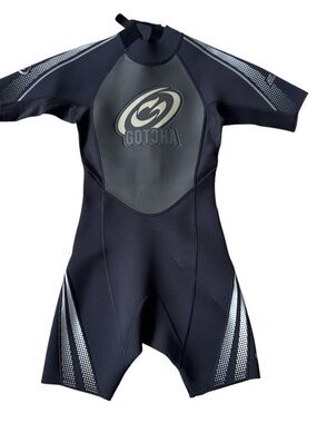 Gotcha Springsuit Wetsuit Mens Small Black 2.2mm Titanium Short Sleeve Surf